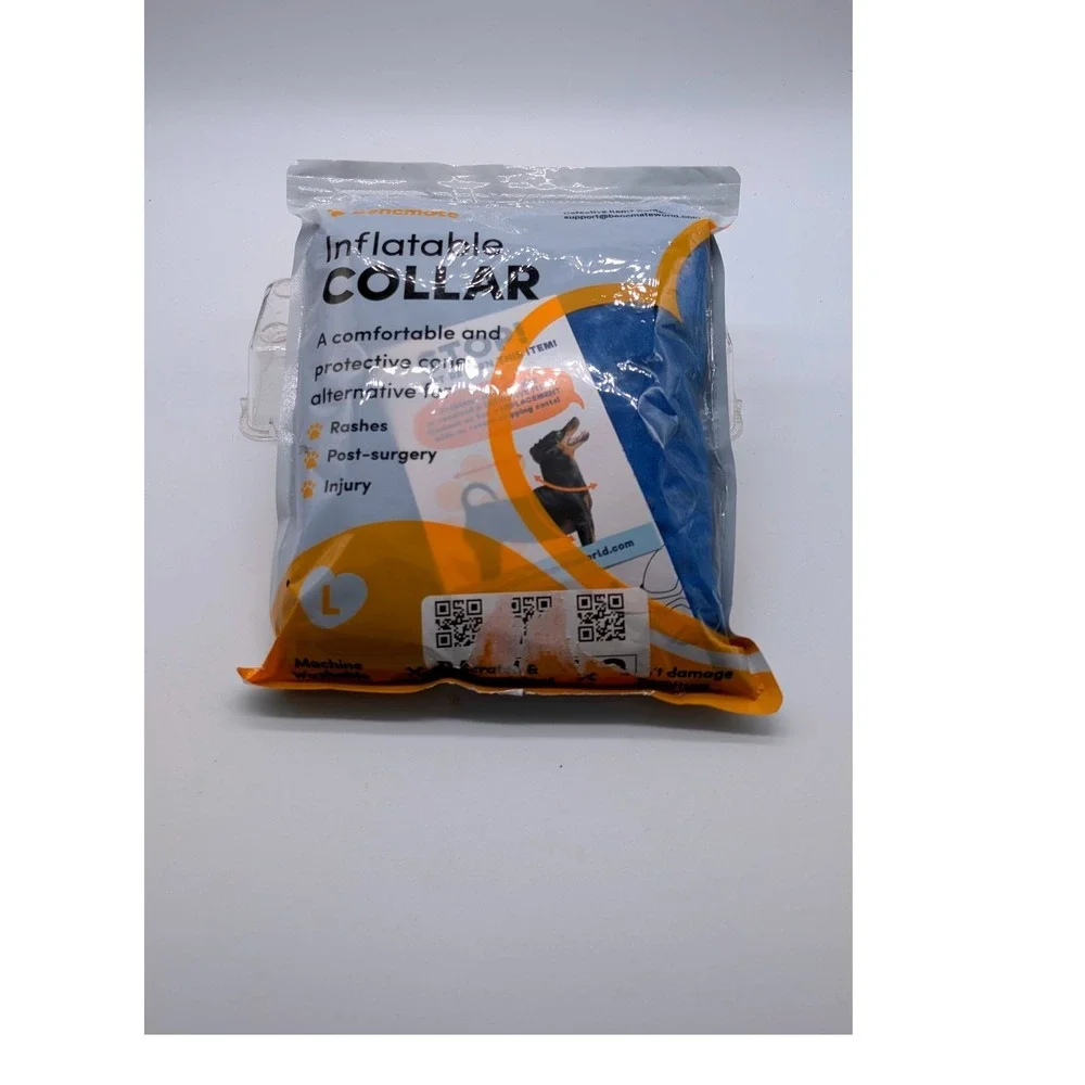 Bencmate Inflatable Dog Recovery Collar Large Blue Protective E Collar New